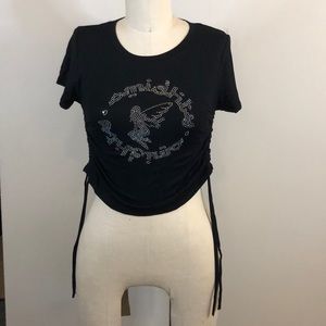 Omighty black rhinestone fairy shirt